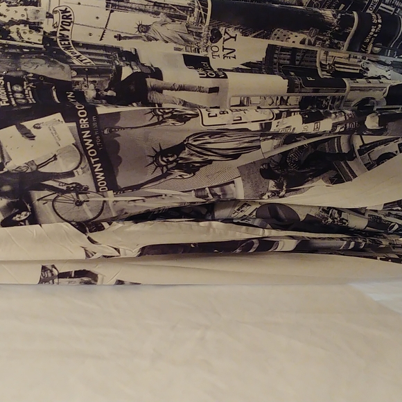 New York printed blouse sz large women's crystals decoration bodice - Picture 3 of 7